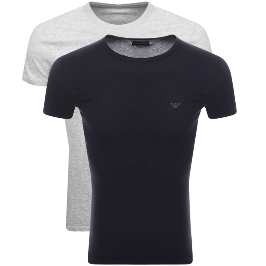 Alternative Image for ProductEmporio Armani 2 Pack Lounge T Shirts Navy1